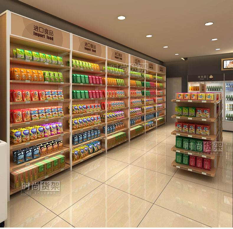 點亮超市美味 木背板帶燈箱食品貨架，供應商如何助力超市升級？